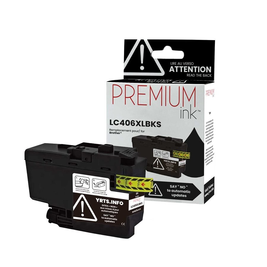 Brother LC406XLBKS Alternative Premium Ink Pigment Black 6K